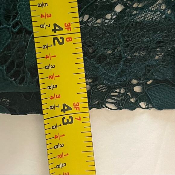 Neiman Marcus Sheer Green Lace Party Event Midi Dress NWT Size L - Picture 13 of 13